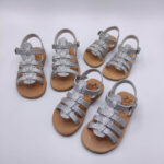 Baby Sparkly Sandals Wedding Gold - Image 9