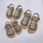 Baby Sparkly Sandals Wedding Gold - Image 6