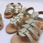 Baby Sparkly Sandals Wedding Gold - Image 2