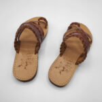 Elani Braided Leather Flat Sandals - Image 9