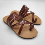 Elani Braided Leather Flat Sandals - Image 8