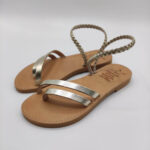 Lea Bronze Leather Sandals - Image 3