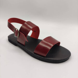 Comfort Mens Sandals With Back Strap Bordo Color
