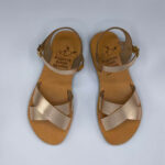 Criss Cross Ankle Strap Leather Sandal - Image 42