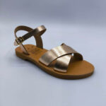 Criss Cross Ankle Strap Leather Sandal - Image 51