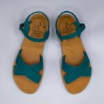 Criss Cross Ankle Strap Leather Sandal - Image 38