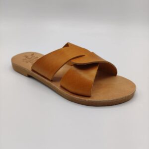 Desmos Leather Sandal Pagonis Greek Sandals Yellow