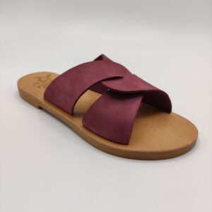 Desmos Leather Sandal Pagonis Greek Sandals Purple