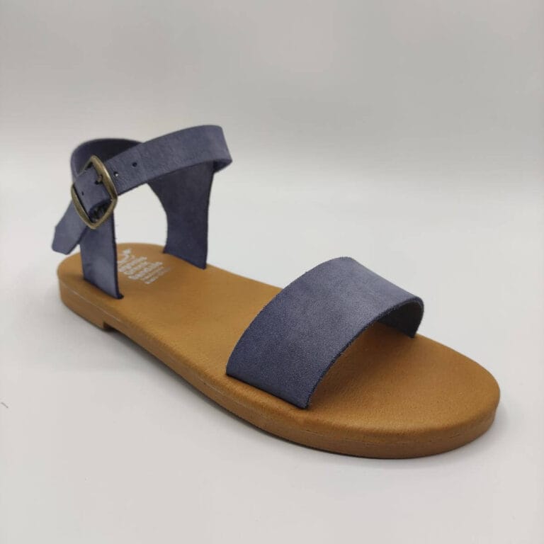 Dhonoussa Mens Leather Slingback Buckle Sandal Lilac Color