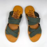 Leather Double Cross Over Strap Sandals - Image 17