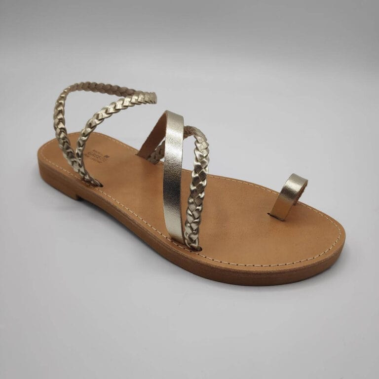 Elefhteria Sandal Braided Gold