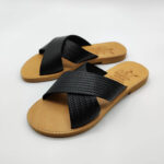 Embossed Leather Women Slide - Image 4