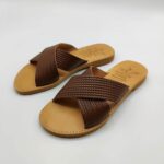 Embossed Leather Women Slide - Image 8