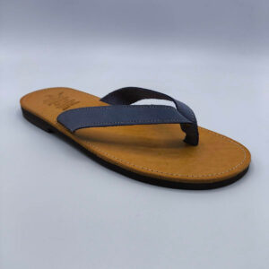 Eros Mens Leather Flip Flops lilac colour