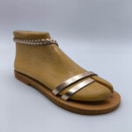 Lea Bronze Leather Sandals - Image 15