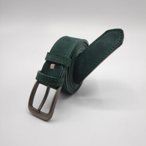 Handmade Suede Leather Belt gray