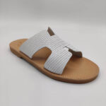 Mens Leather Slide H Cut Embossed Leather - Image 19
