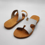 Hermes Sandals H Embossed Leather - Image 3