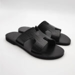 Hermes Sandals H Embossed Leather - Image 2