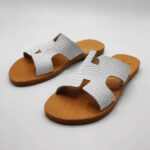 Hermes Sandals H Embossed Leather - Image 5