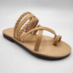 Elani Braided Leather Flat Sandals
