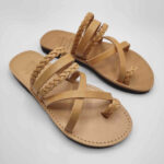 Elani Braided Leather Flat Sandals - Image 4