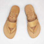 Verya Handmade Thick Leather Overfoot Slide Sandals - Image 2