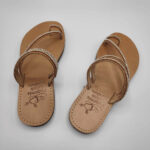 Comi Women Leather Toe Three Straps Slide - Image 46