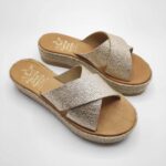 Xi Platform Black Leather Cross Strap Sandals - Image 5