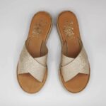 Xi Platform Black Leather Cross Strap Sandals - Image 3