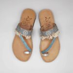 Comi Women Leather Toe Three Straps Slide - Image 29