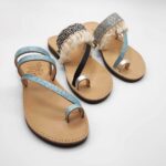 Comi Women Leather Toe Three Straps Slide - Image 32