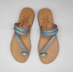 Comi Women Leather Toe Three Straps Slide - Image 38