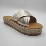 Xi Platform Black Leather Cross Strap Sandals - Image 22