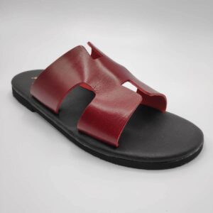 Leopard Print Fur Sandals Greek Hermes