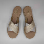 Xi Platform Black Leather Cross Strap Sandals - Image 9