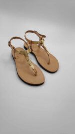 Keros Gold t strap sandal gold - Image 5