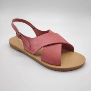 Criss Cross Sandal With Back Strap Pink