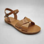 Criss Cross Ankle Strap Leather Sandal - Image 45