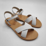 Criss Cross Ankle Strap Leather Sandal - Image 11