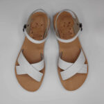 Criss Cross Ankle Strap Leather Sandal - Image 10