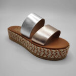 Xi Platform Black Leather Cross Strap Sandals - Image 26