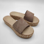 Xi Platform Black Leather Cross Strap Sandals - Image 35