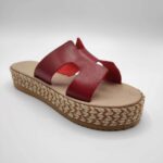 Xi Platform Black Leather Cross Strap Sandals - Image 42