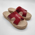 Xi Platform Black Leather Cross Strap Sandals - Image 43