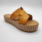 Xi Platform Black Leather Cross Strap Sandals - Image 46