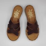 Xi Platform Black Leather Cross Strap Sandals - Image 53