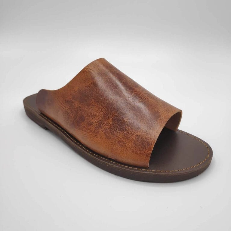 Sozon Mens Leather Mule Sandals