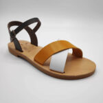 Criss Cross Ankle Strap Leather Sandal - Image 43