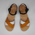 Criss Cross Ankle Strap Leather Sandal - Image 3